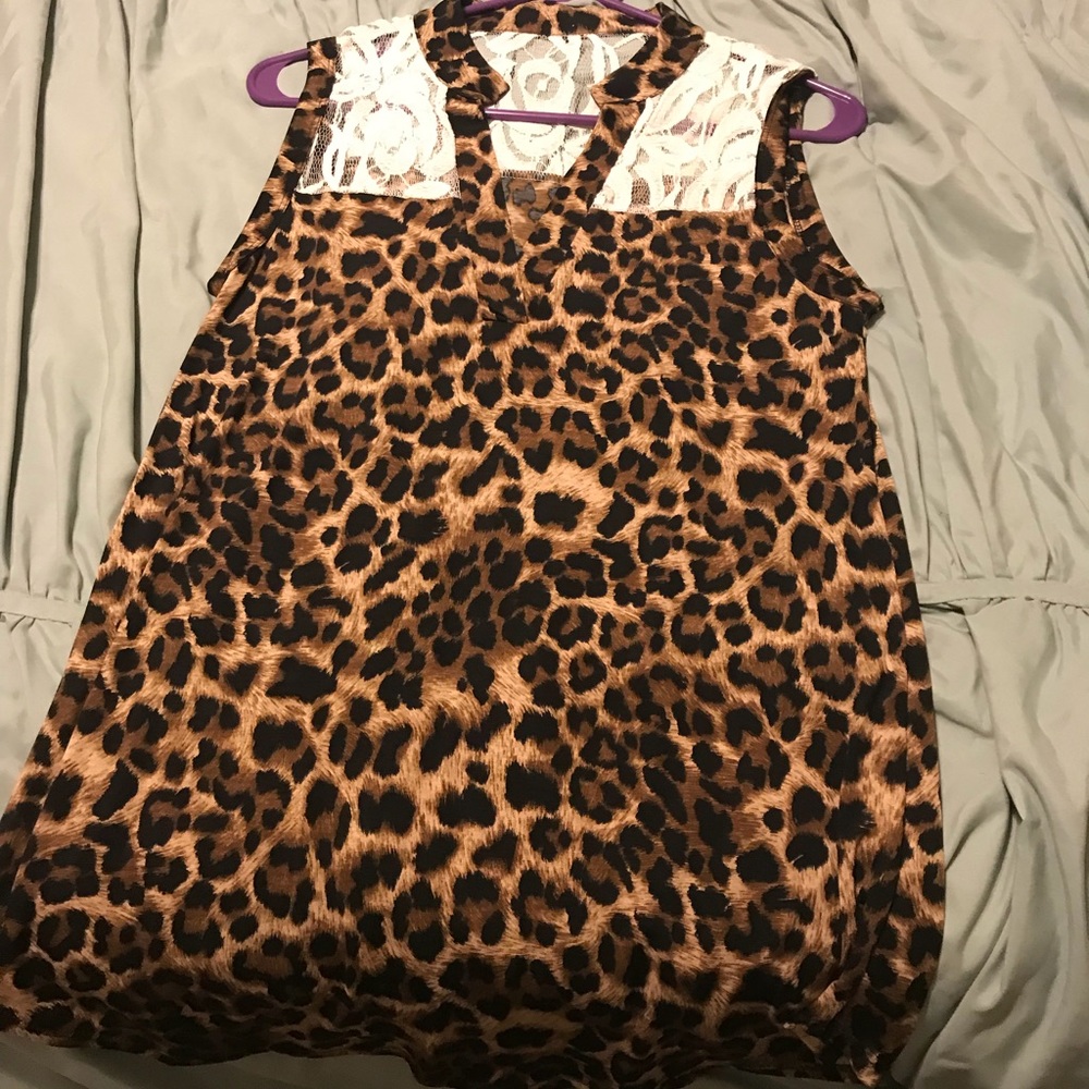 Leopard tunic. Sleeveless